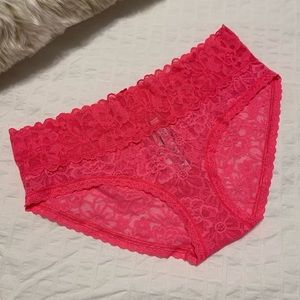 NEW! VS HotPink Full-Lace Hiphuggers Hipster Panty
